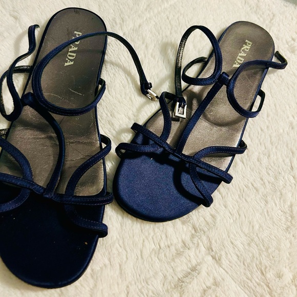 Prada Navy Blue Sandals - Picture 2 of 7
